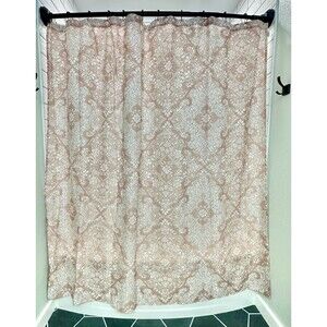 Better Homes & Gardens Blush Pink Damask Fabric Bath Shower Curtain